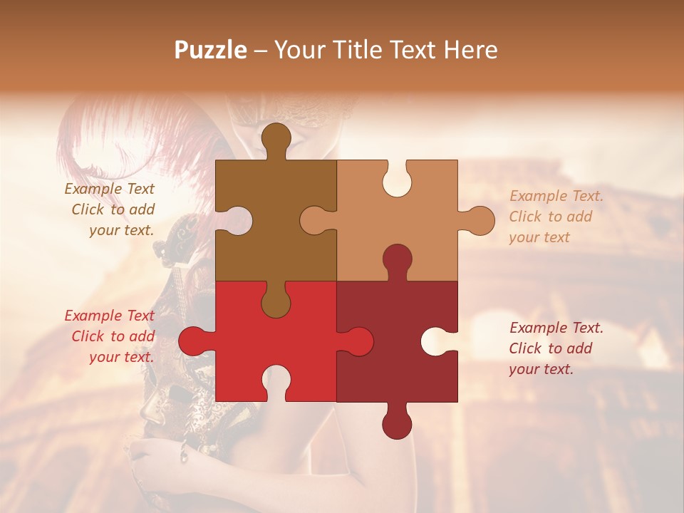 Luxury Woman Golden PowerPoint Template