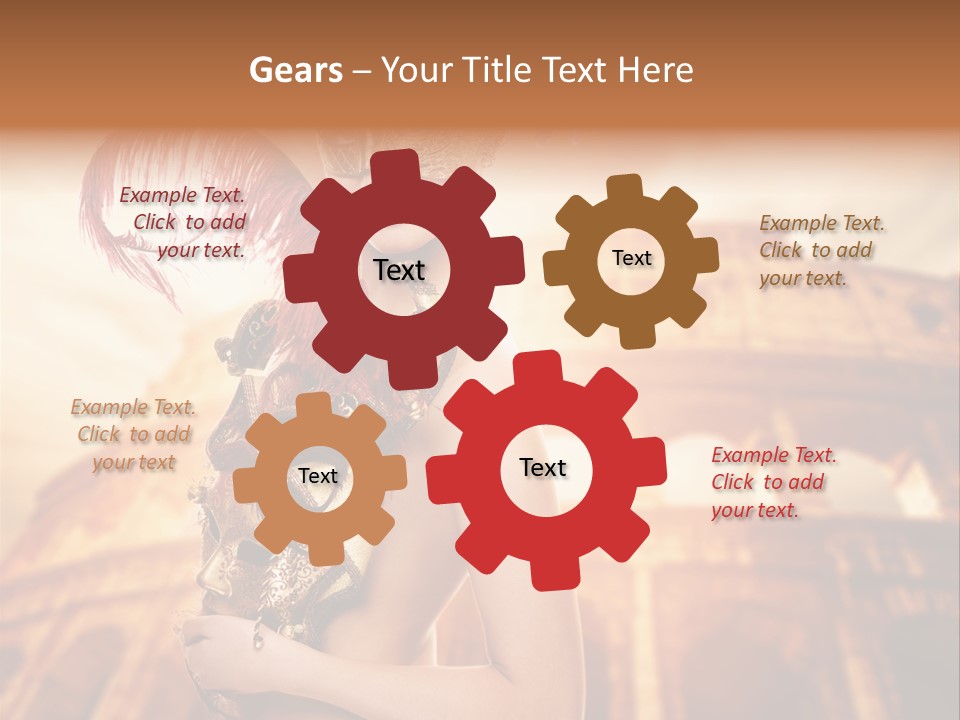 Luxury Woman Golden PowerPoint Template