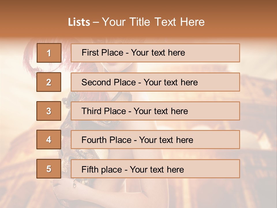 Luxury Woman Golden PowerPoint Template