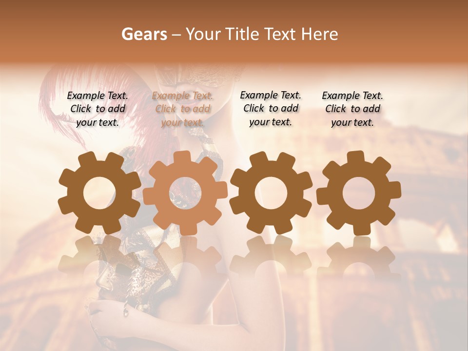 Luxury Woman Golden PowerPoint Template