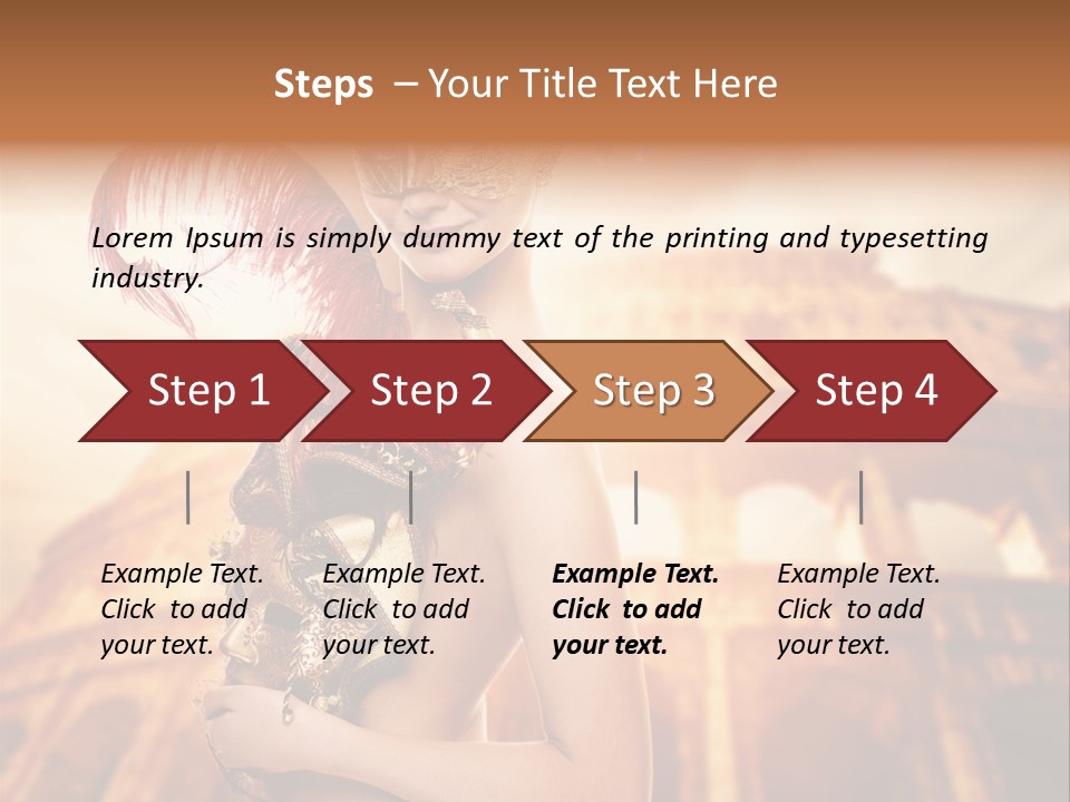 Luxury Woman Golden PowerPoint Template