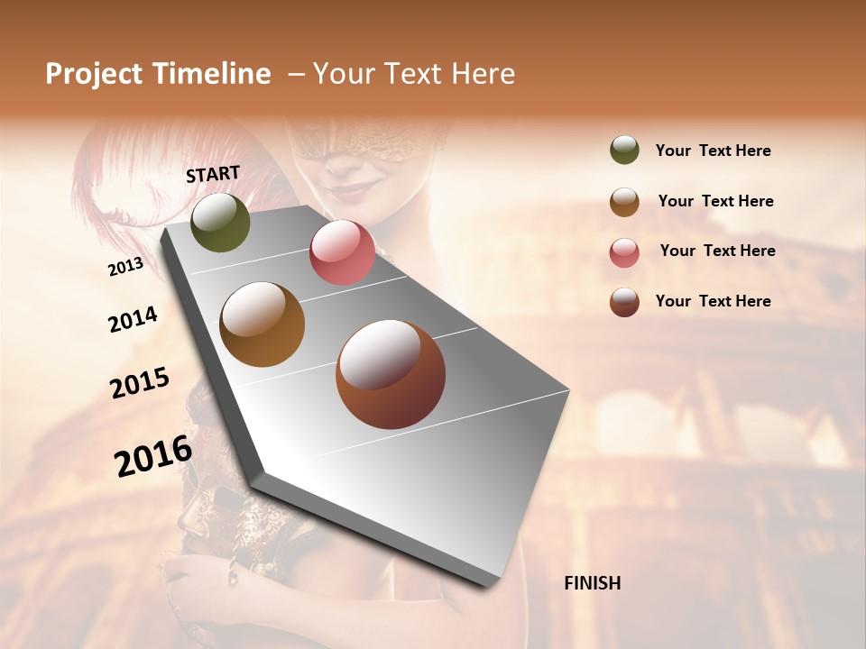 Luxury Woman Golden PowerPoint Template