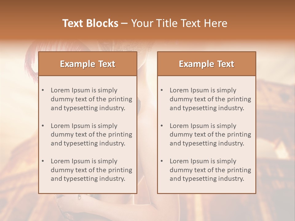 Luxury Woman Golden PowerPoint Template