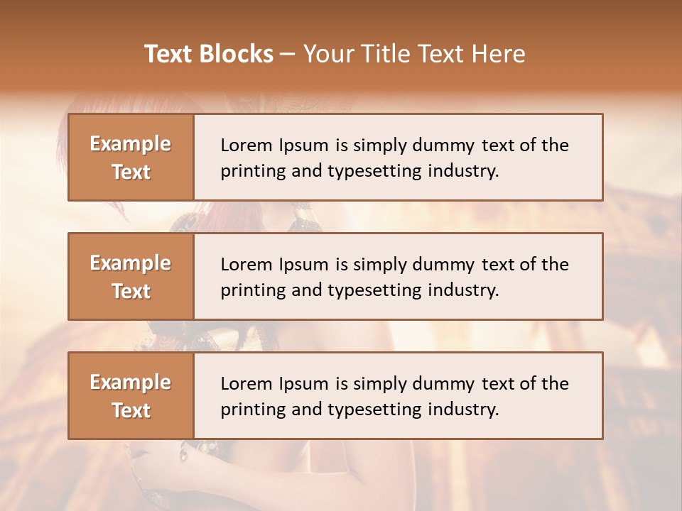 Luxury Woman Golden PowerPoint Template