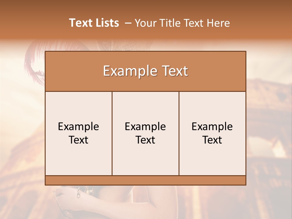 Luxury Woman Golden PowerPoint Template