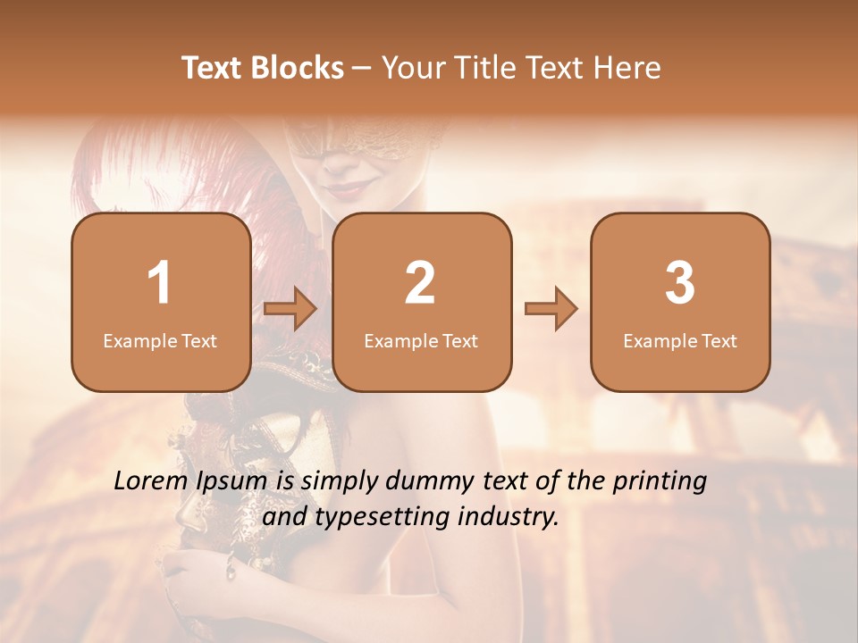 Luxury Woman Golden PowerPoint Template