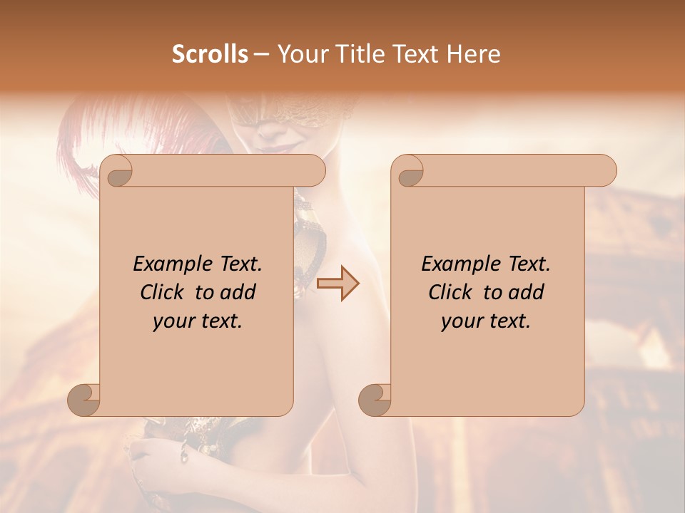 Luxury Woman Golden PowerPoint Template