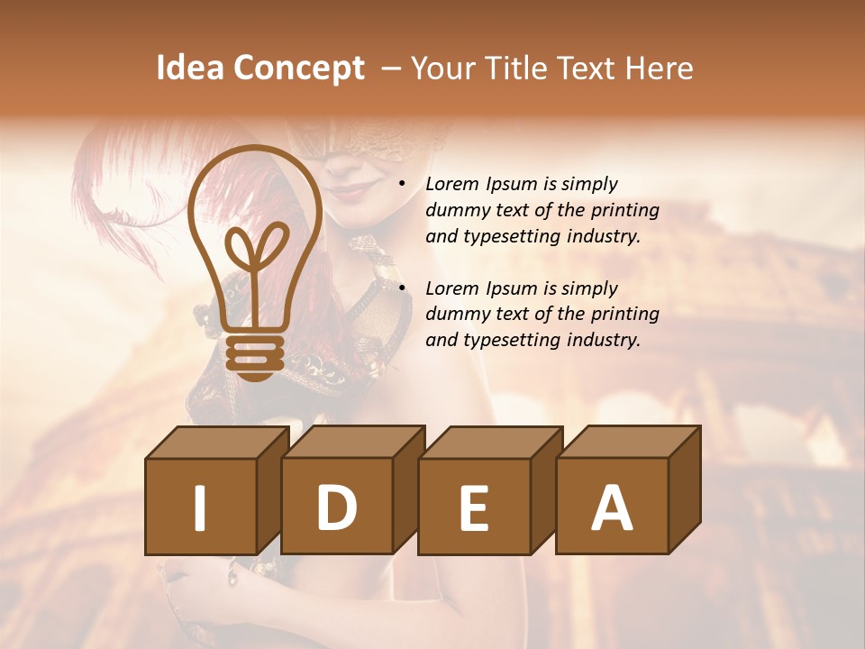 Luxury Woman Golden PowerPoint Template