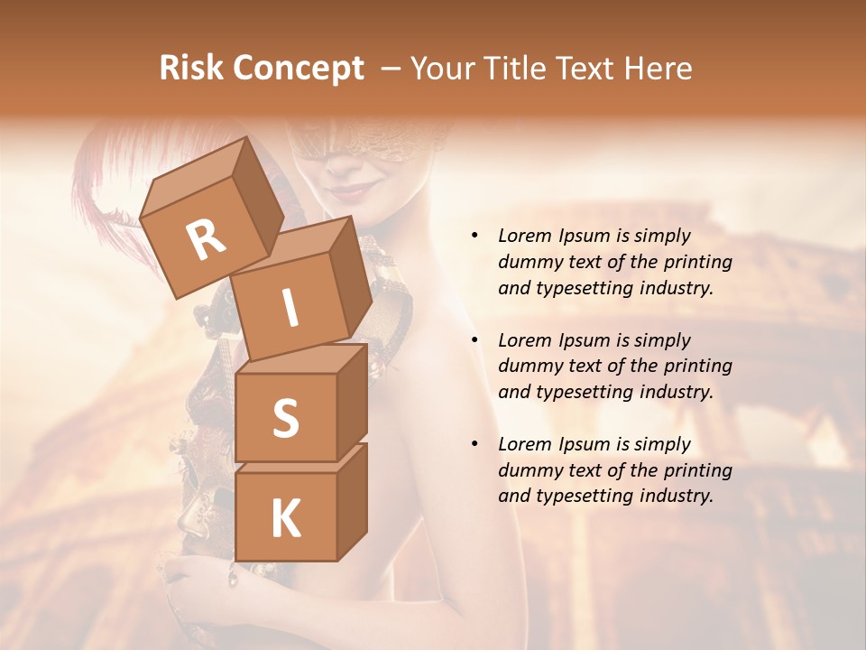 Luxury Woman Golden PowerPoint Template