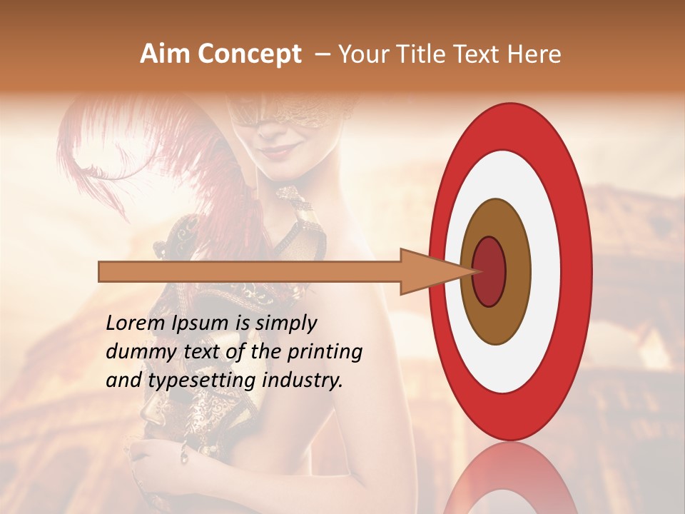 Luxury Woman Golden PowerPoint Template