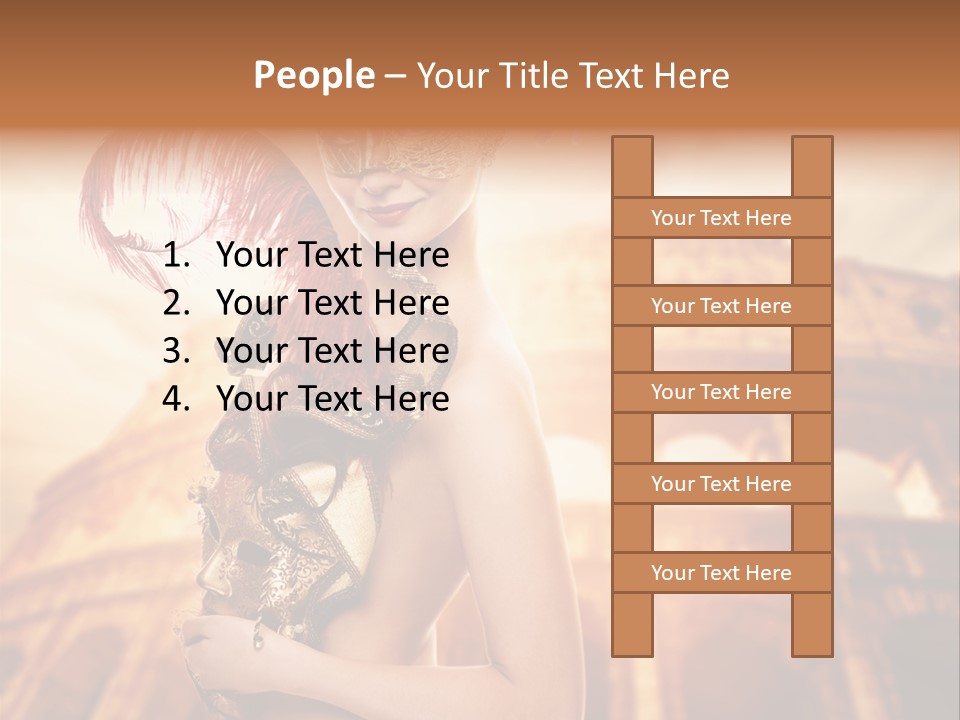 Luxury Woman Golden PowerPoint Template