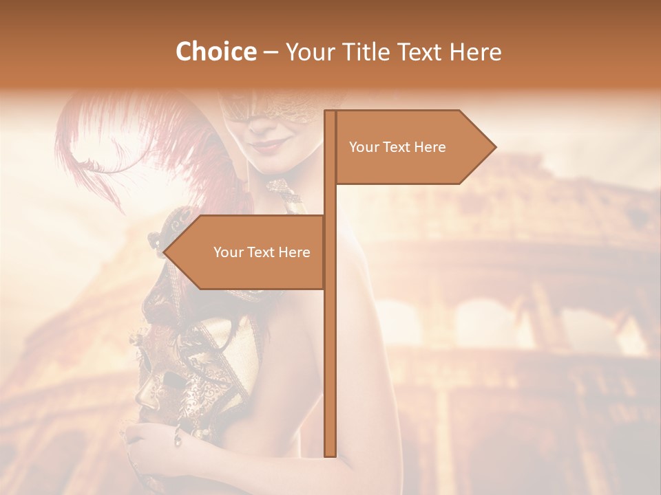 Luxury Woman Golden PowerPoint Template