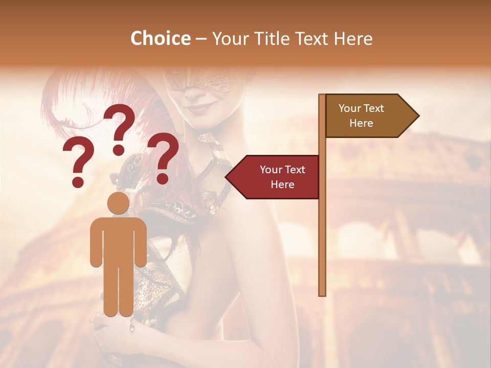 Luxury Woman Golden PowerPoint Template