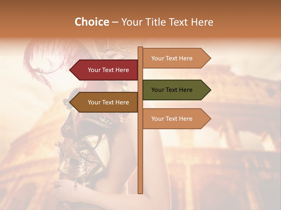 Luxury Woman Golden PowerPoint Template