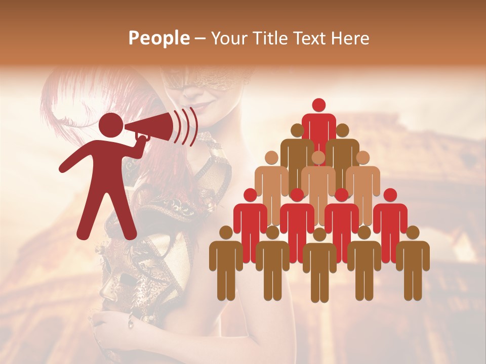 Luxury Woman Golden PowerPoint Template