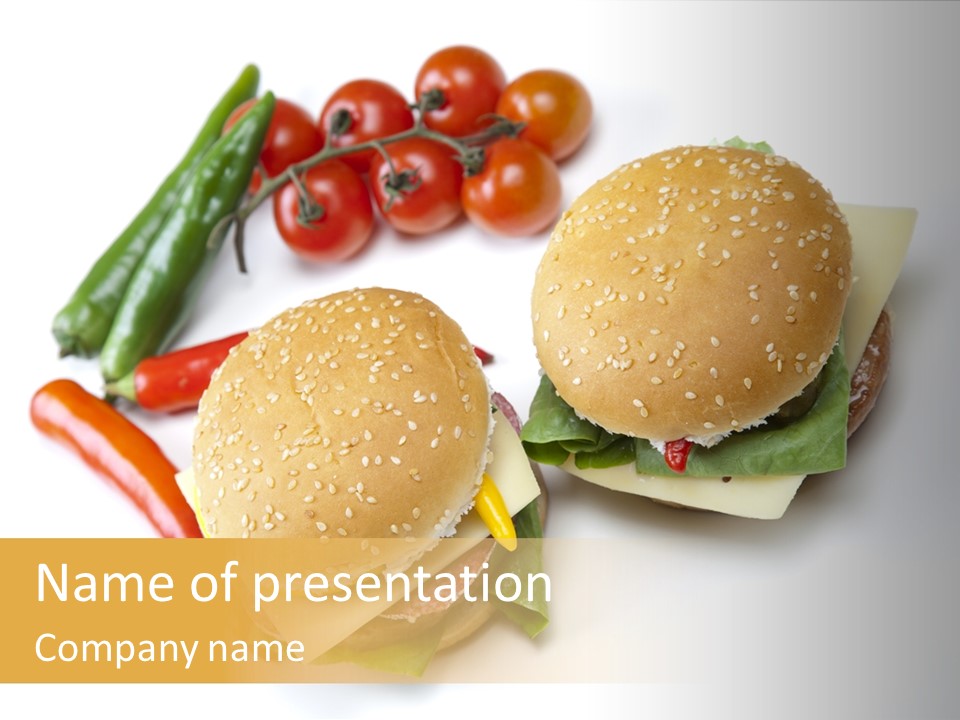 Ketchup Burger Green PowerPoint Template