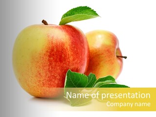 White Fruit Green PowerPoint Template