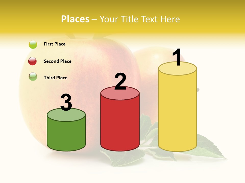 White Fruit Green PowerPoint Template