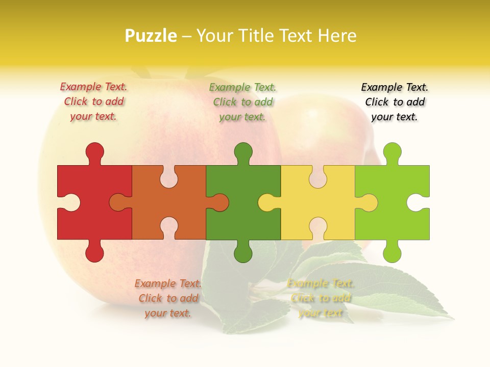 White Fruit Green PowerPoint Template