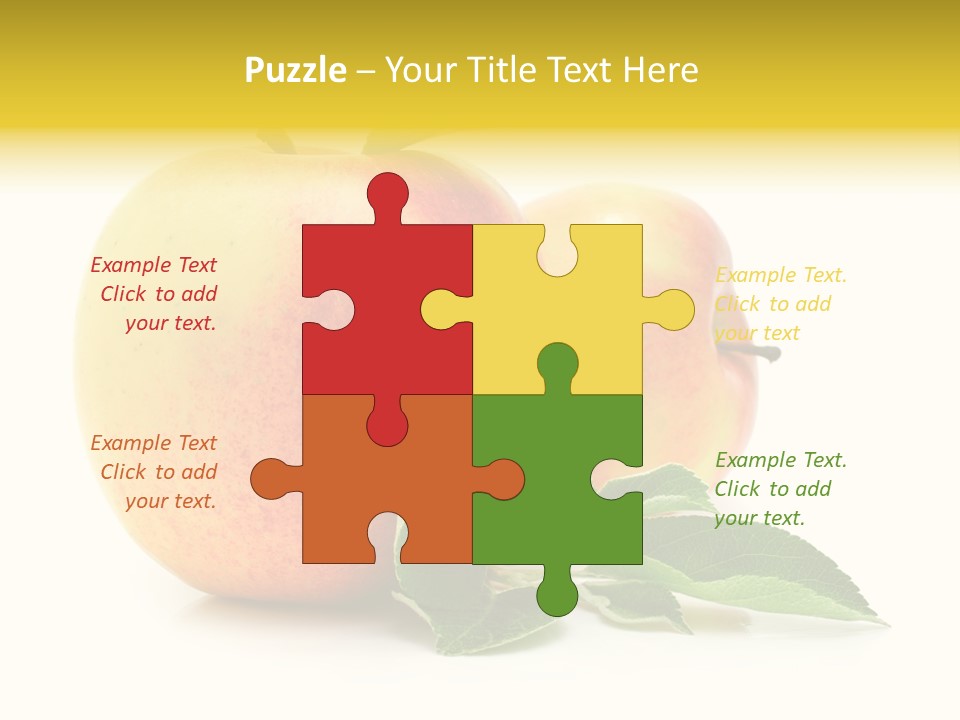 White Fruit Green PowerPoint Template