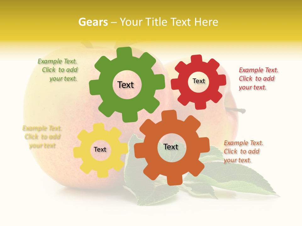 White Fruit Green PowerPoint Template