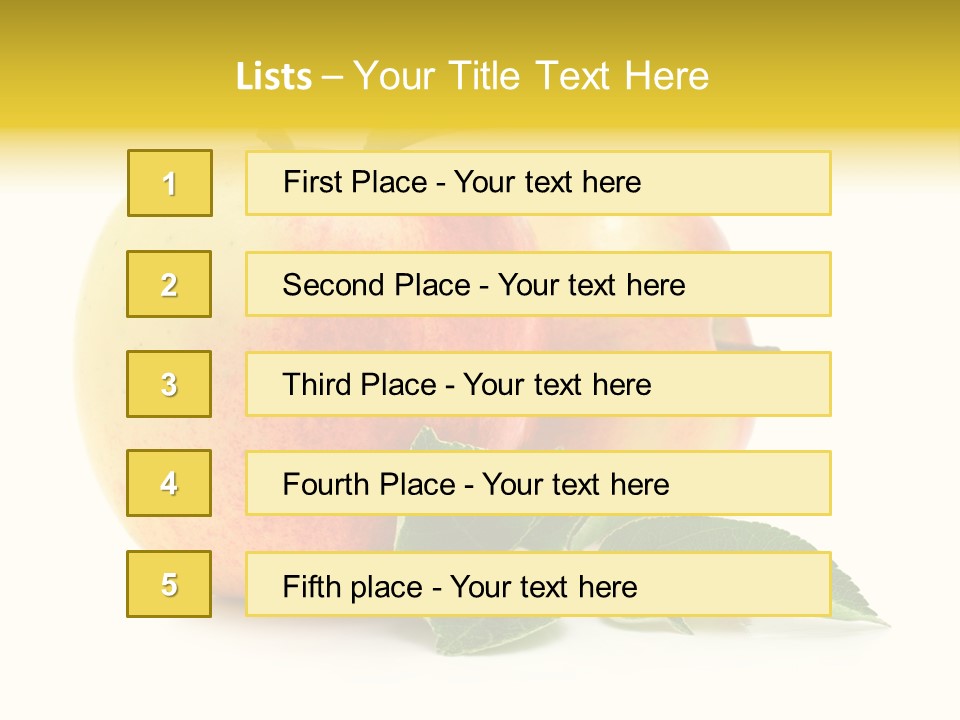 White Fruit Green PowerPoint Template