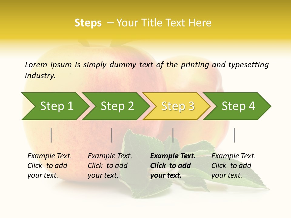 White Fruit Green PowerPoint Template