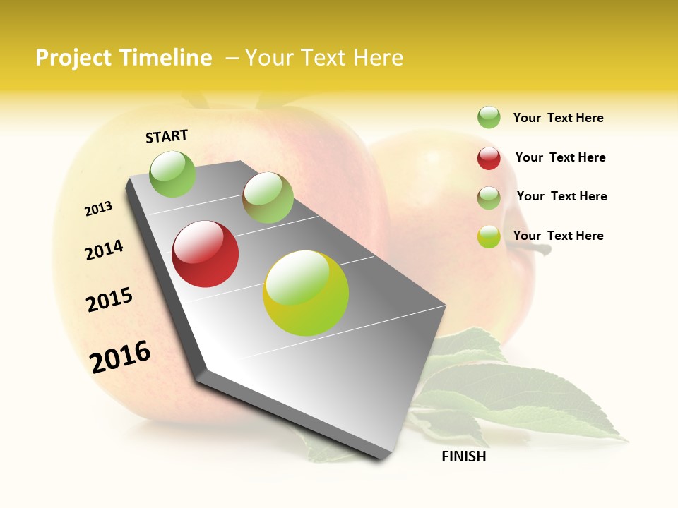 White Fruit Green PowerPoint Template