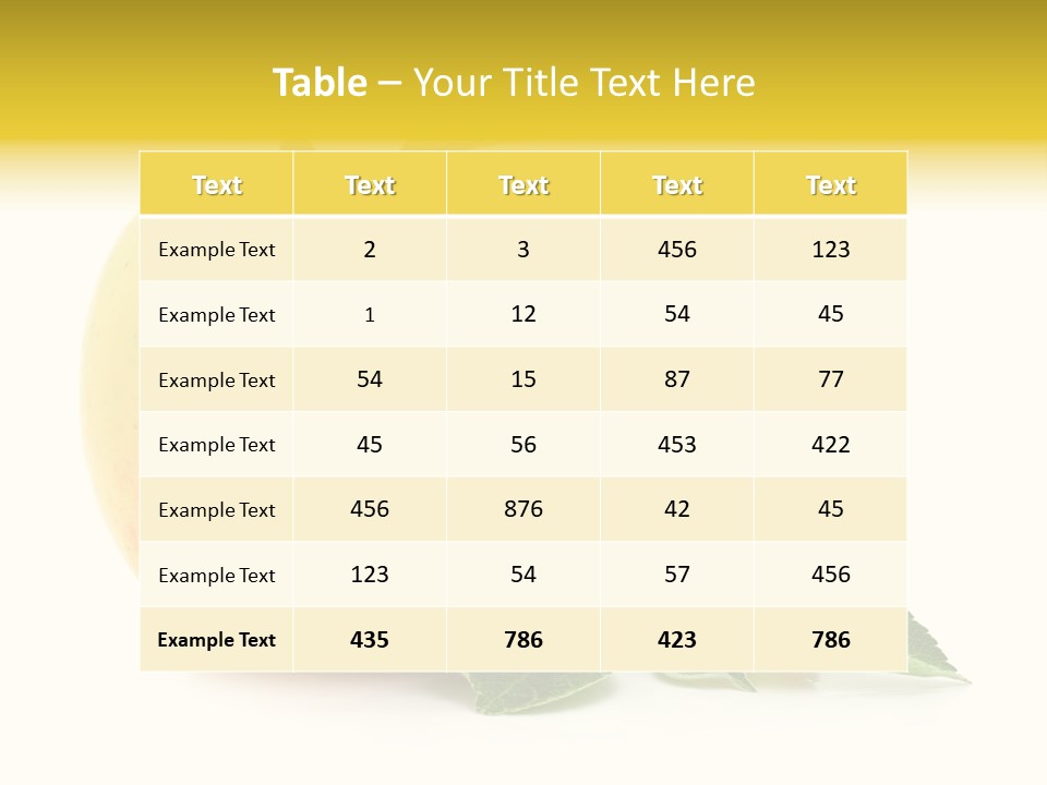 White Fruit Green PowerPoint Template