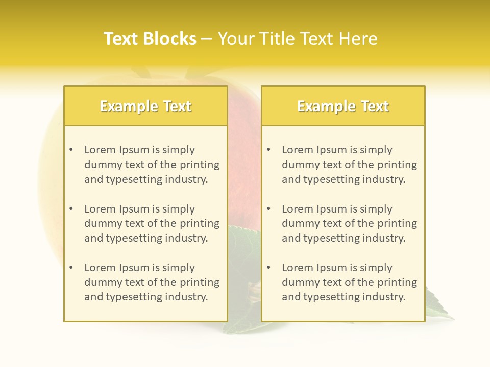 White Fruit Green PowerPoint Template