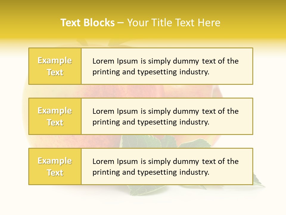 White Fruit Green PowerPoint Template