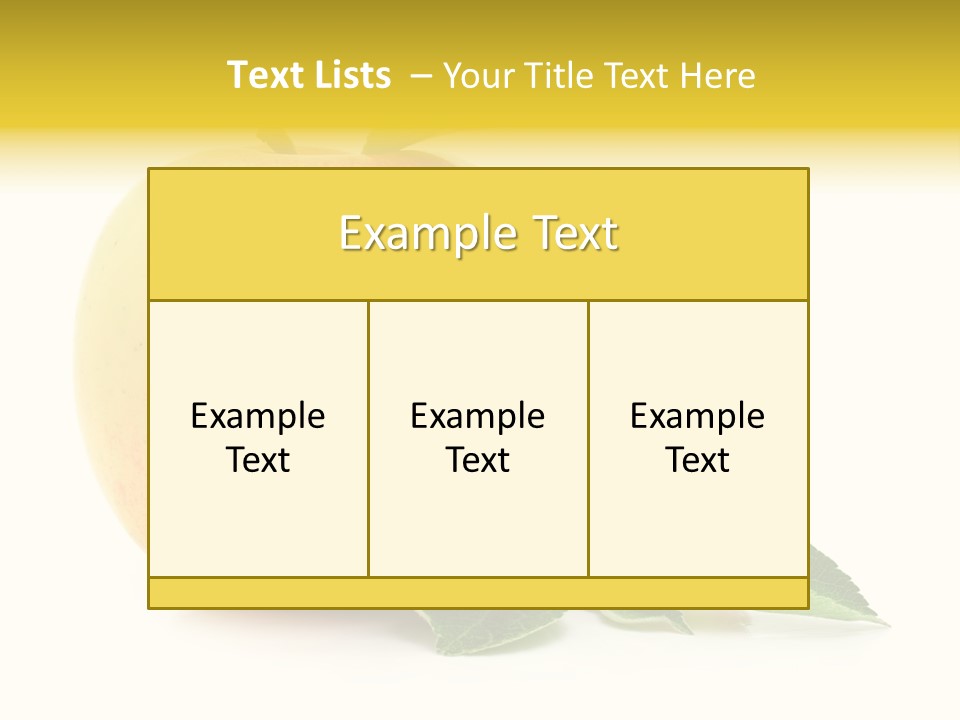 White Fruit Green PowerPoint Template
