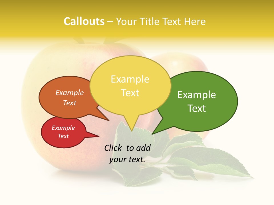 White Fruit Green PowerPoint Template