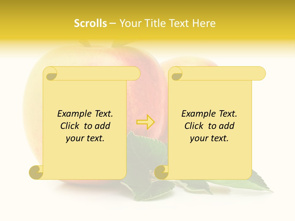 White Fruit Green PowerPoint Template