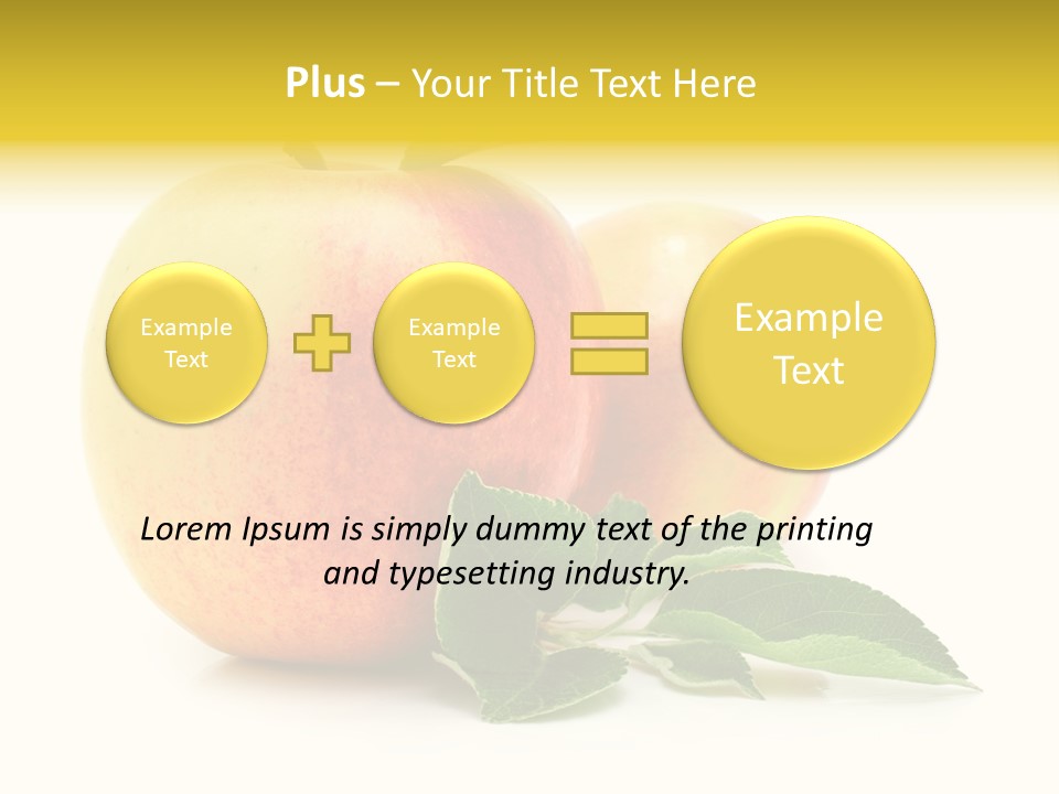 White Fruit Green PowerPoint Template
