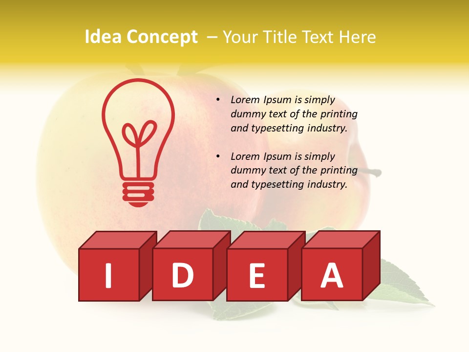 White Fruit Green PowerPoint Template