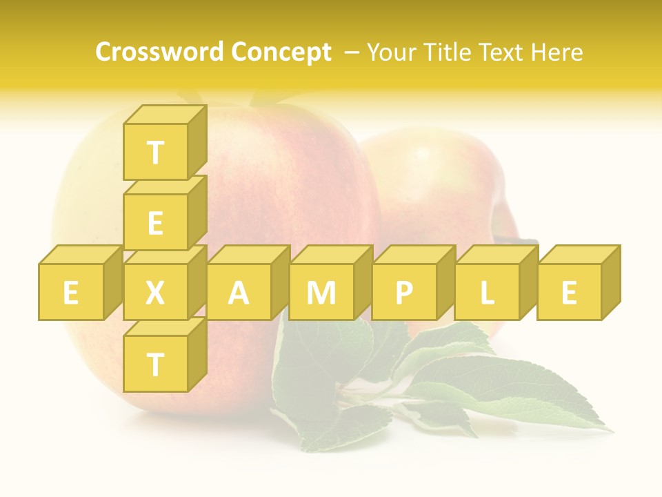 White Fruit Green PowerPoint Template