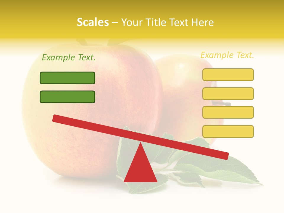 White Fruit Green PowerPoint Template
