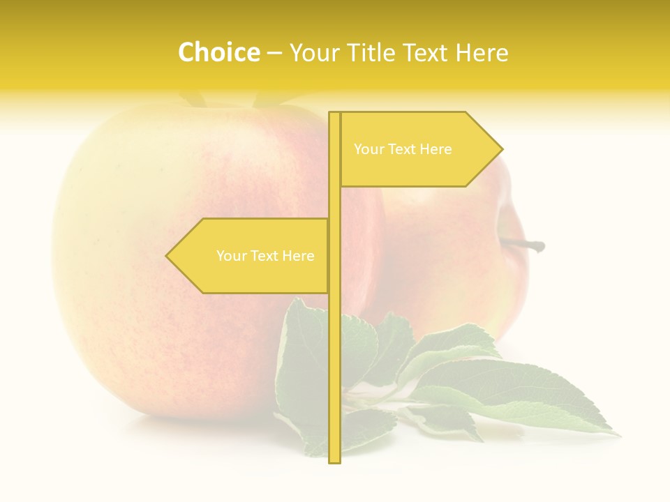 White Fruit Green PowerPoint Template