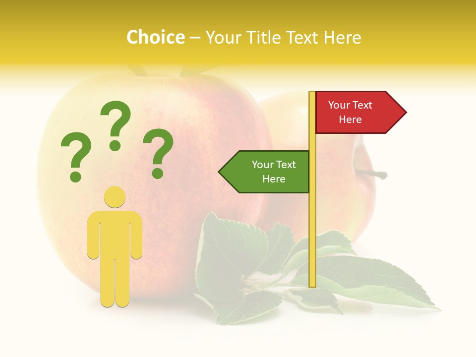 White Fruit Green PowerPoint Template