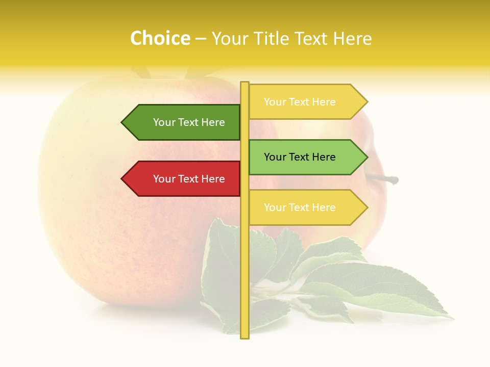 White Fruit Green PowerPoint Template
