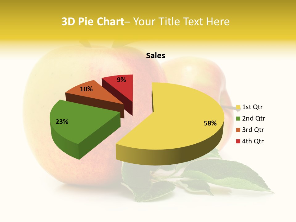 White Fruit Green PowerPoint Template