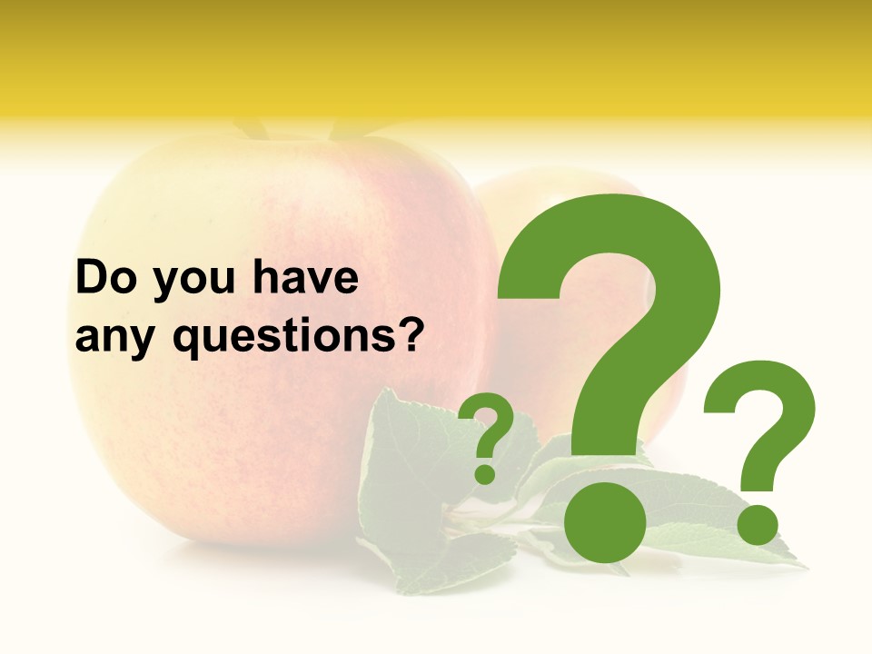 White Fruit Green PowerPoint Template