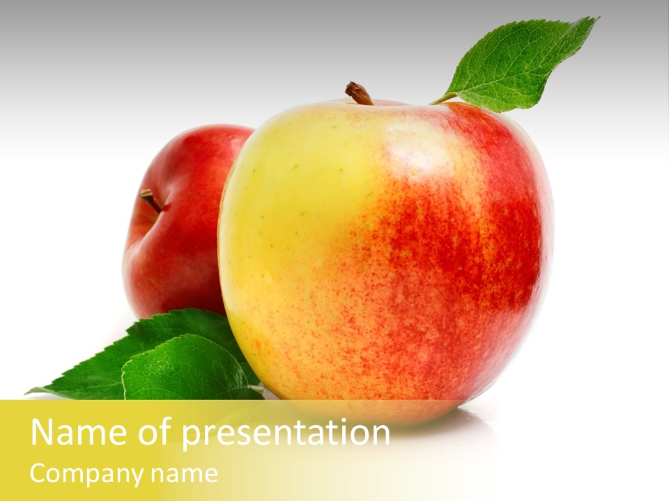 Yellow Vitamin Still Life PowerPoint Template