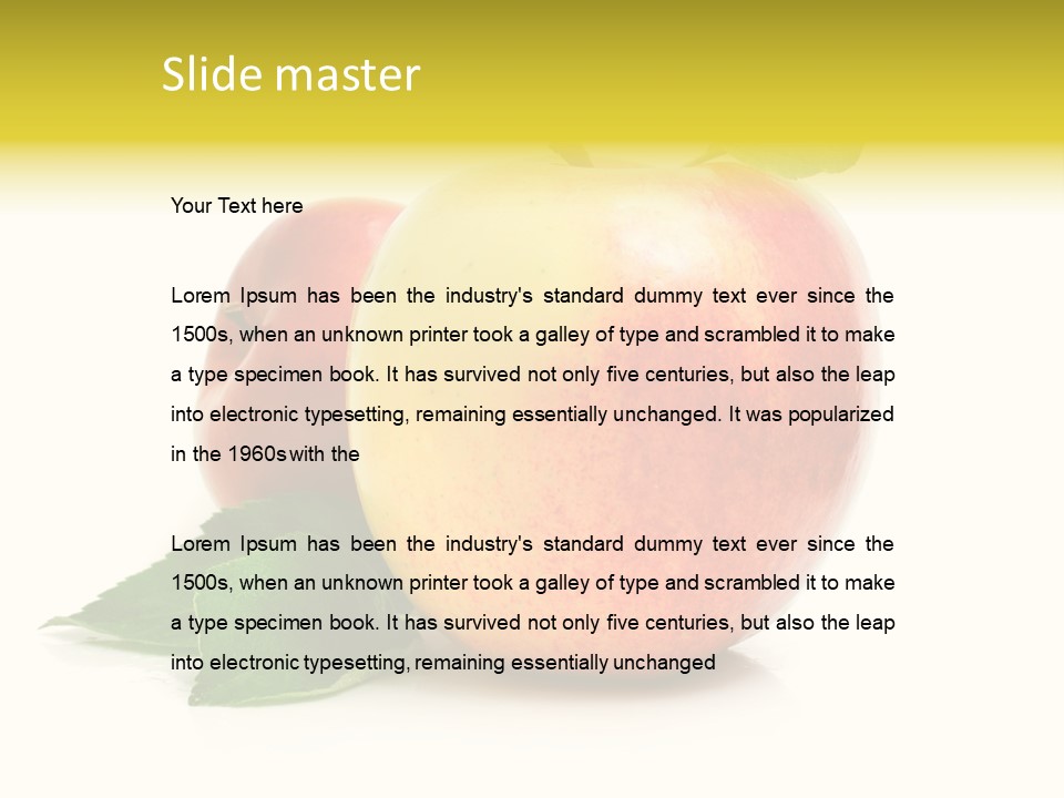 Yellow Vitamin Still Life PowerPoint Template