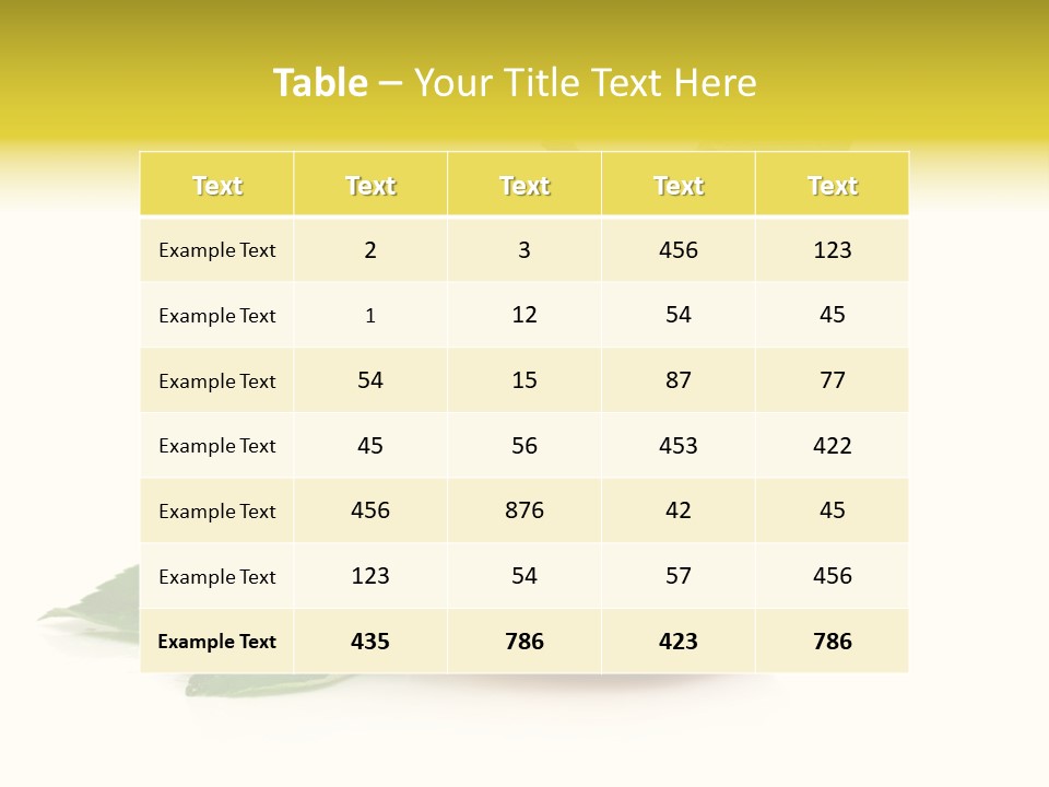 Yellow Vitamin Still Life PowerPoint Template