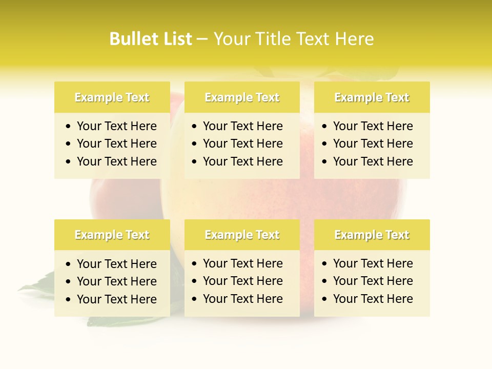 Yellow Vitamin Still Life PowerPoint Template