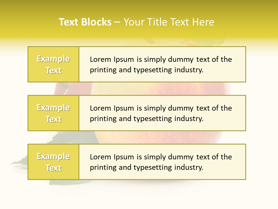 Yellow Vitamin Still Life PowerPoint Template