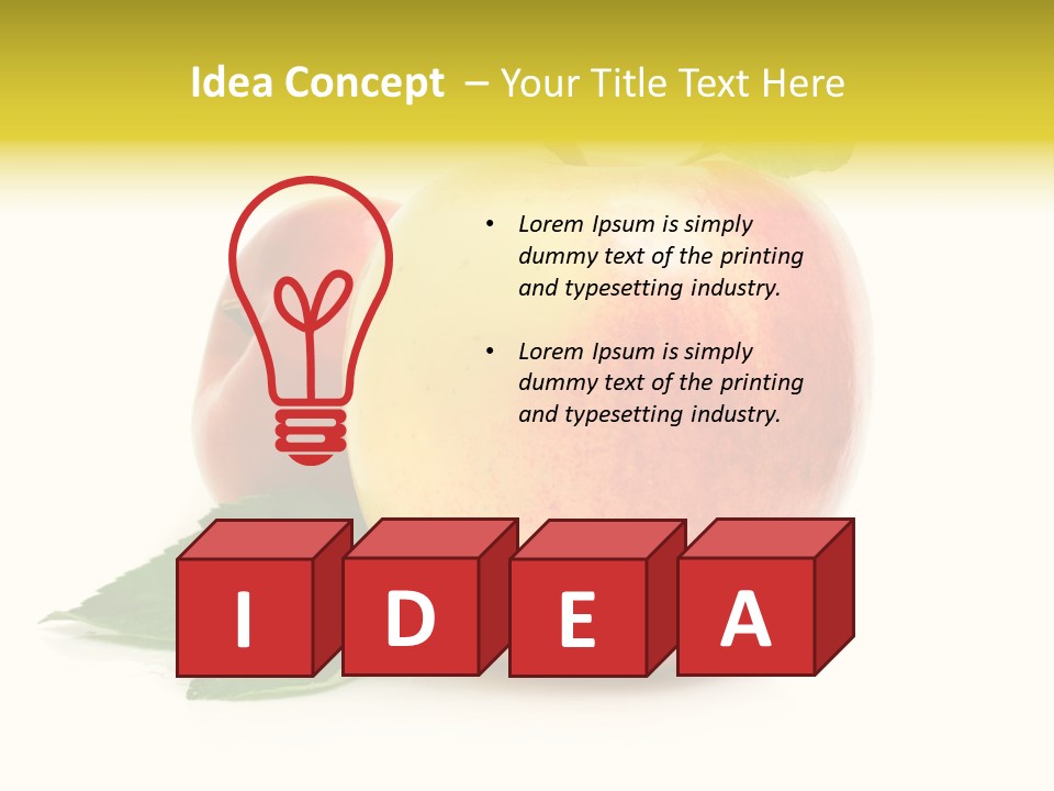 Yellow Vitamin Still Life PowerPoint Template