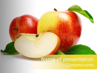 Floral Apple Background PowerPoint Template